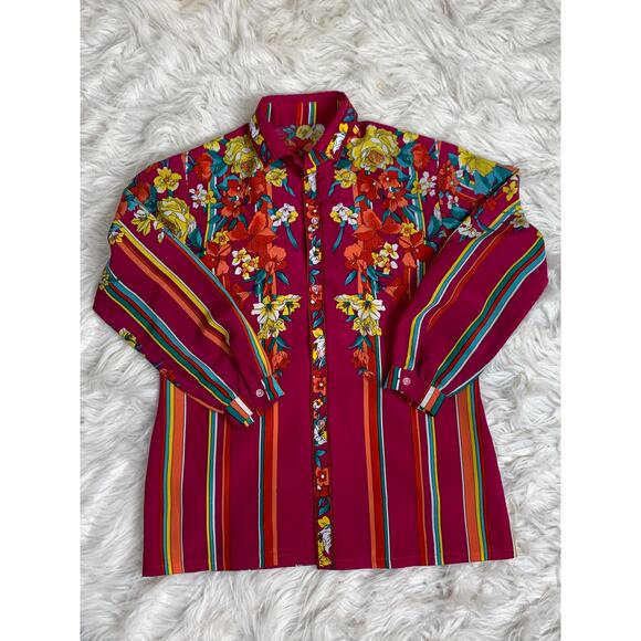 Vtg 90s Bold Shirt Supermodel BarbieCore Rockabilly Punk Girlie Western Retro 60 - Picture 7 of 12